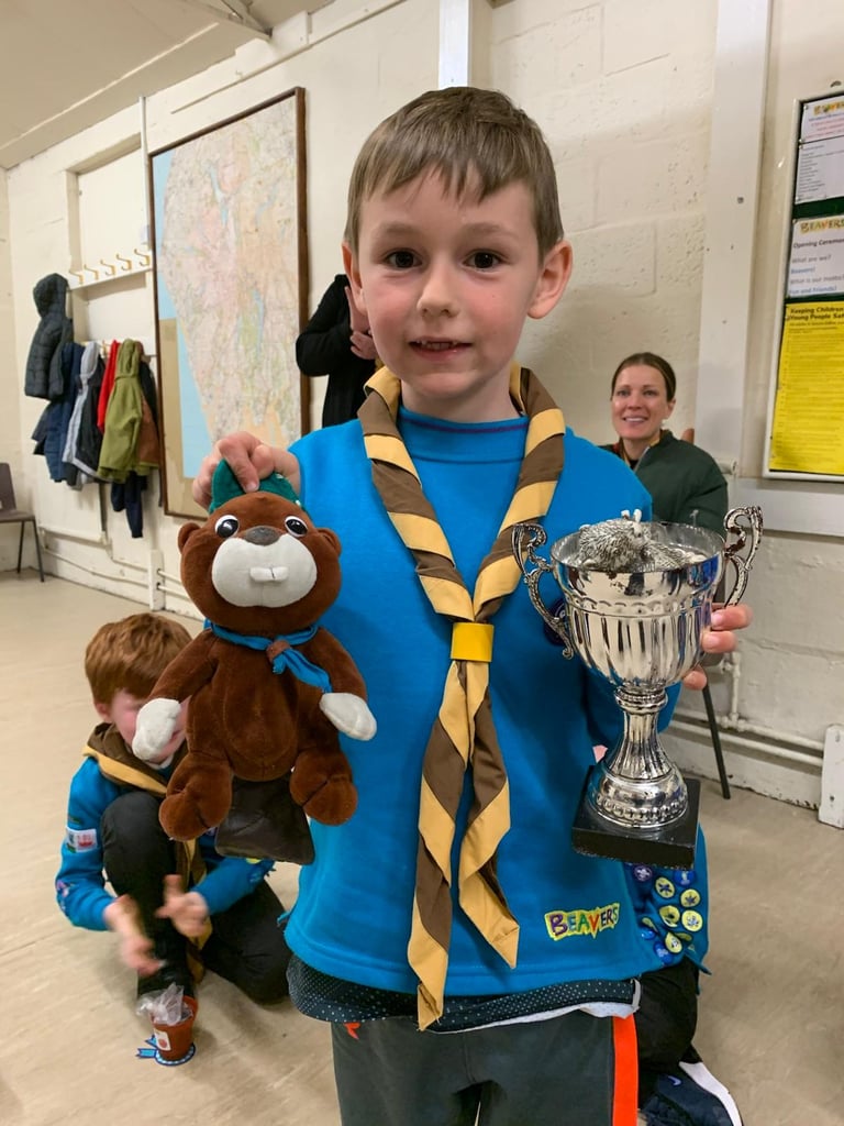 A happy 25th Allerton Beaver holding a winning cup