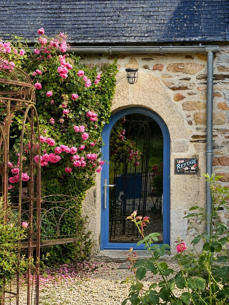 Entrée de la maison d’hôtes Le Refuge