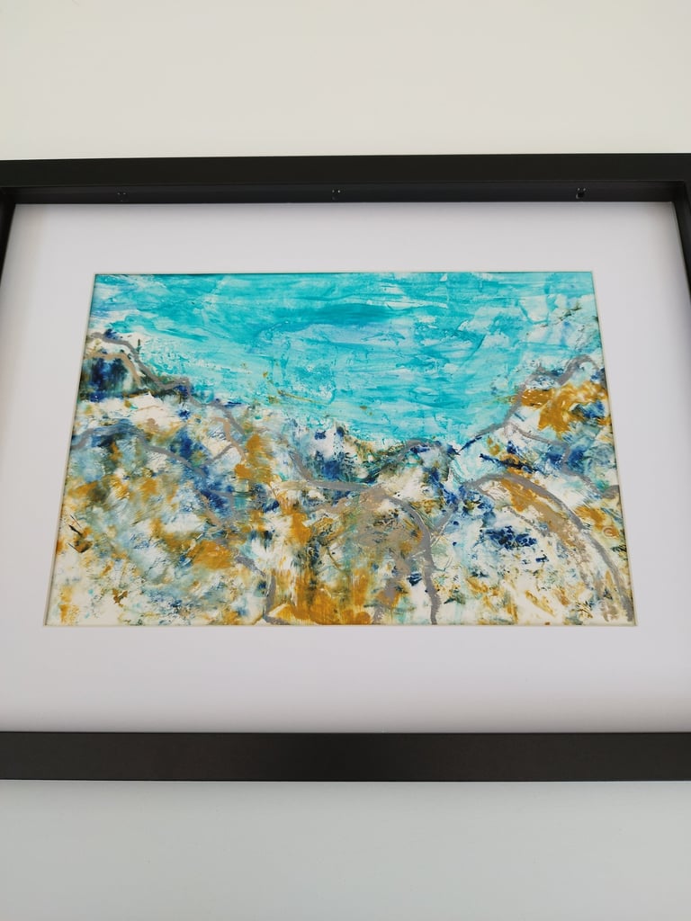 Post Swim High at Hythe, 33 x 43 cm, acrylic and oil pastel on paper, £60