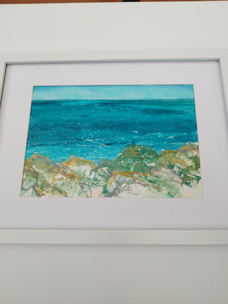 Be Calmed at Hythe, 33 x 43 cm, acrylic and oil pastel on paper, £60