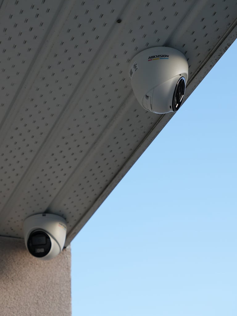 Hikvision security camera installed on a home ceiling in Abbotsford by Pinnacle Security Solutions