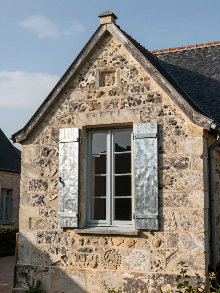 Toiture traditionnelle en ardoise restaurée dans le secteur de Fontainebleau, lucarne en zinc parfaitement intégrée, lumière naturelle du matin.