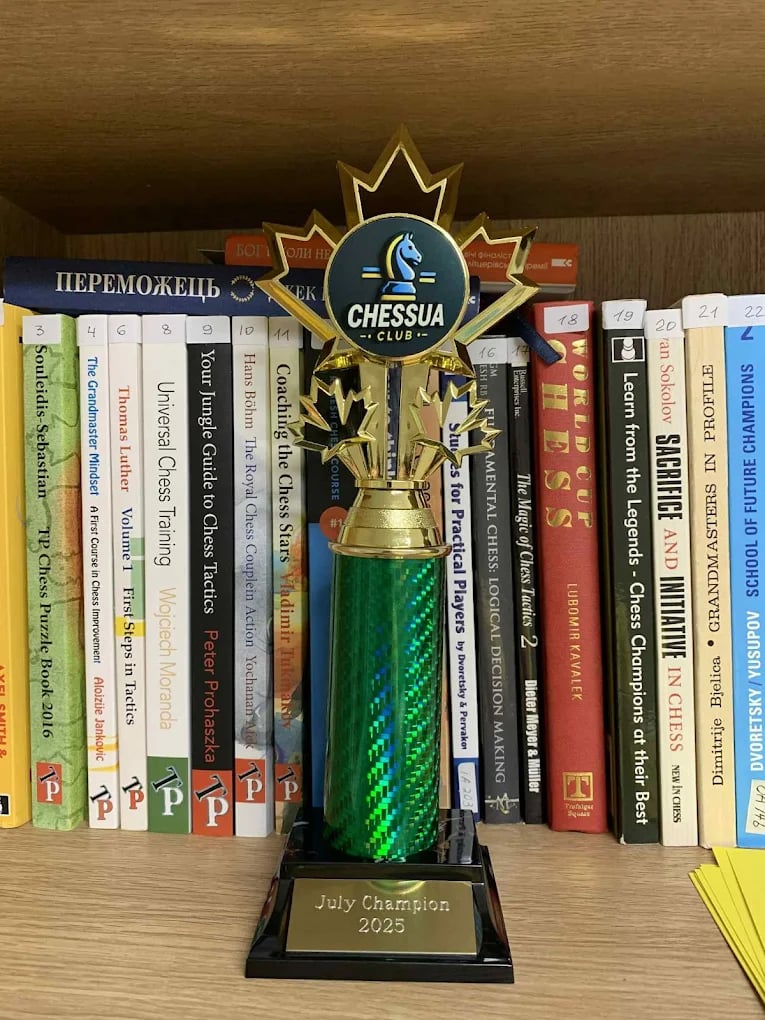 Chess Trophies in ChessUA Club Brantford