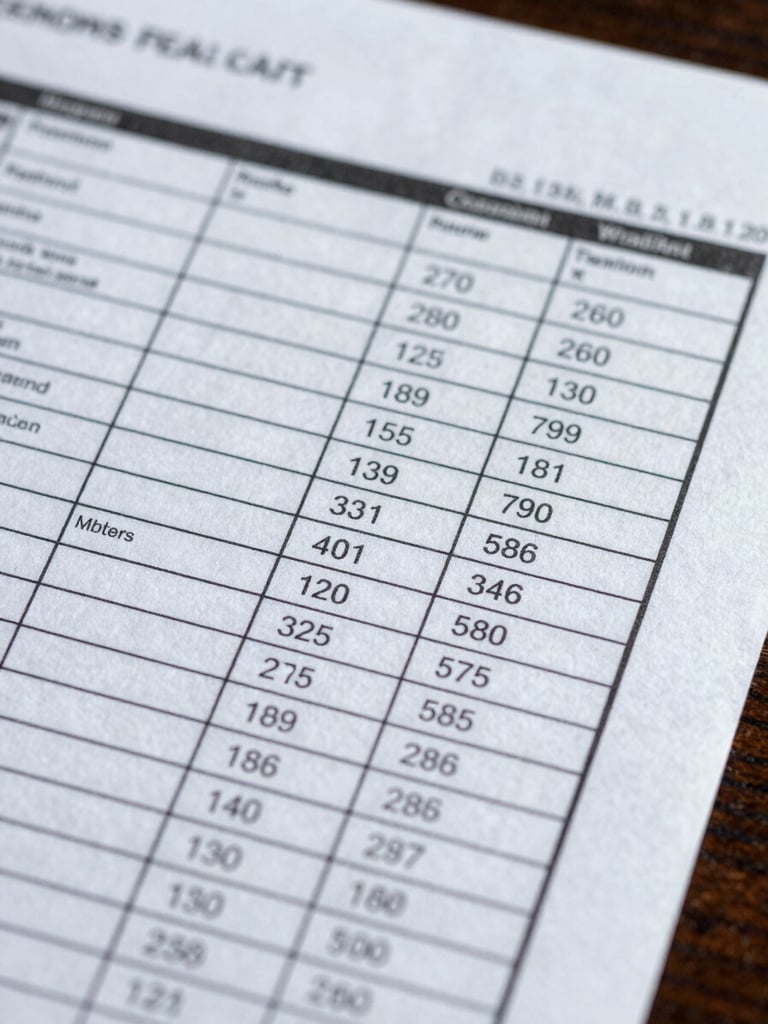 Macro top-down shot of a crisp customs declaration document, featuring printed tariff codes and clean alignment grids under neutral daylight.