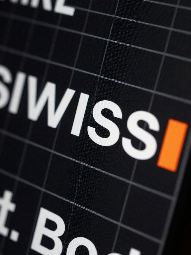 Extreme close-up of a high-contrast digital interface, sharp Swiss typography, visible grid lines, stark studio lighting with defined shadows, technical safety orange accent.