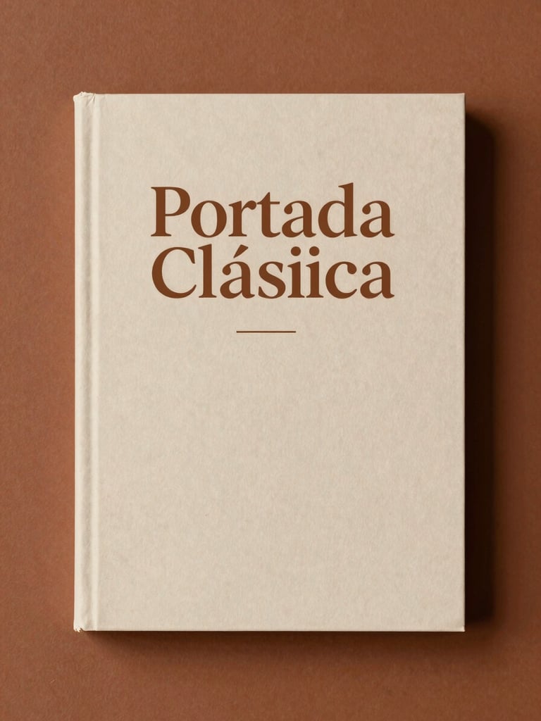 Portada de libro minimalista con fondo terracota y tipografía clásica, diseño limpio sin elementos distractores.