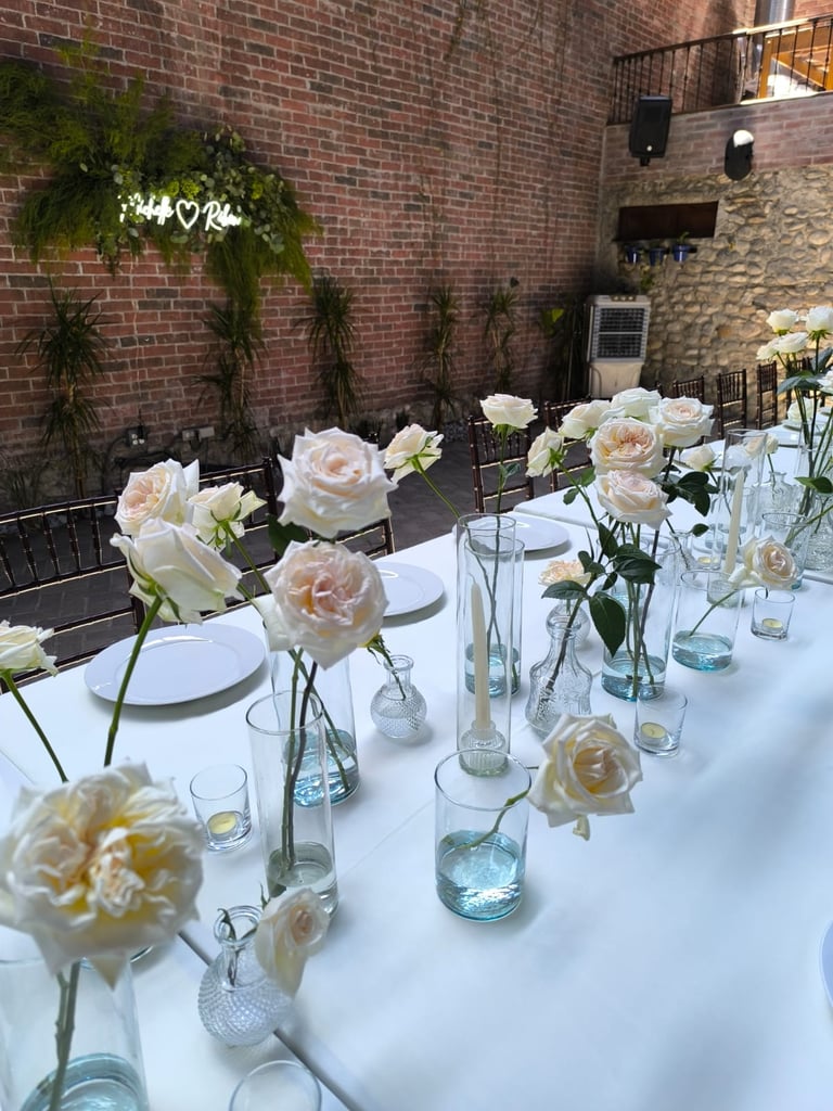 Decoración centro de mesa diseño floral Amor de Flores