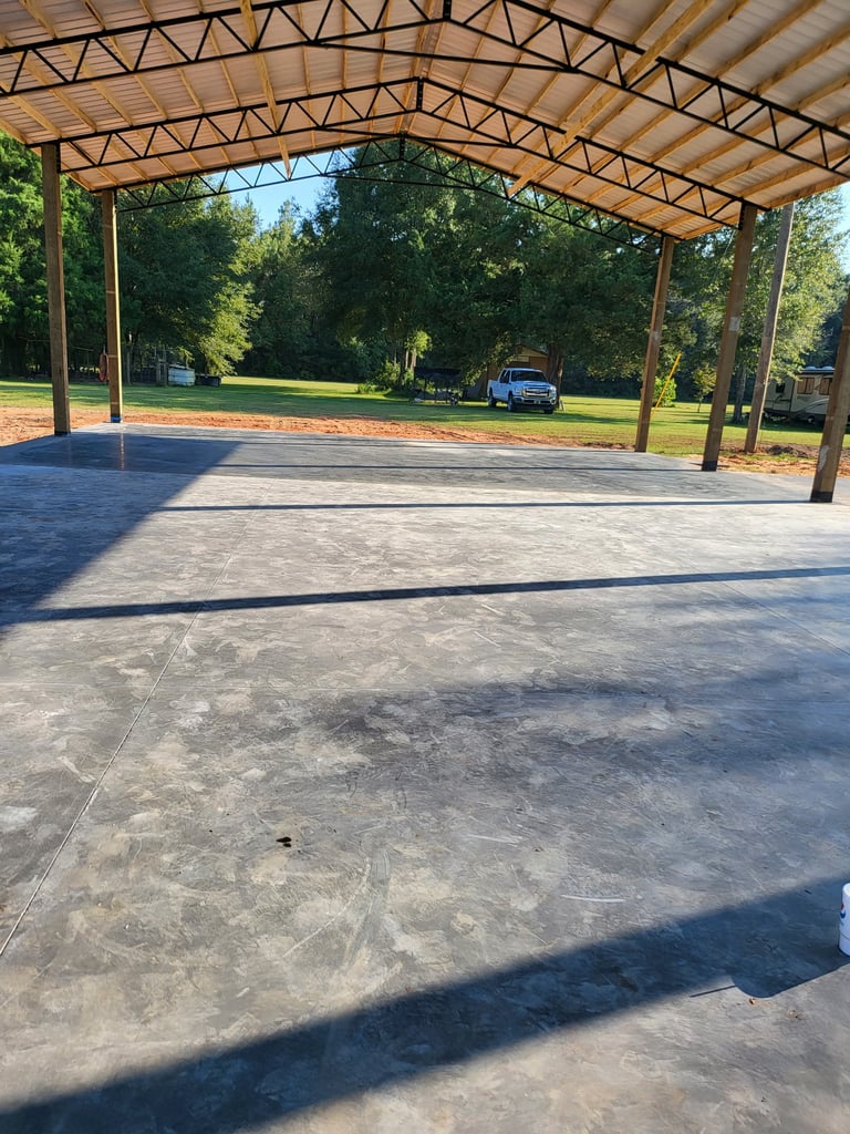 Finished concrete parking lot in Pensacola FL built for durability and heavy use