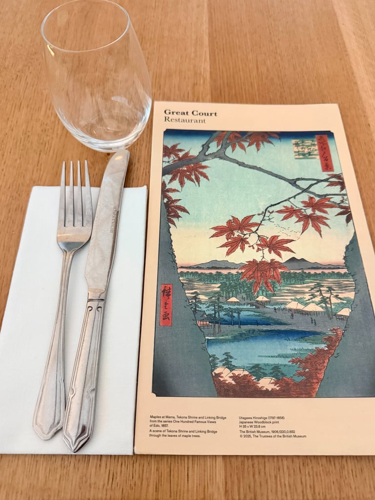 Afternoon Tea at the Great Court restaurant inside the British Museum, London, 2025