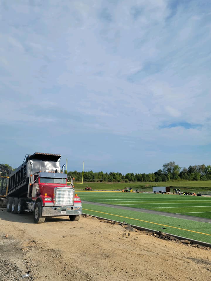 dump truck, hauling, trucking, dirt work, leveling