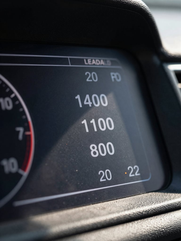 Macro shot of a clean high-contrast dashboard showing lead acquisition metrics, sharp direct morning sunlight casting deep shadows on a dark slate screen, technical precision.
