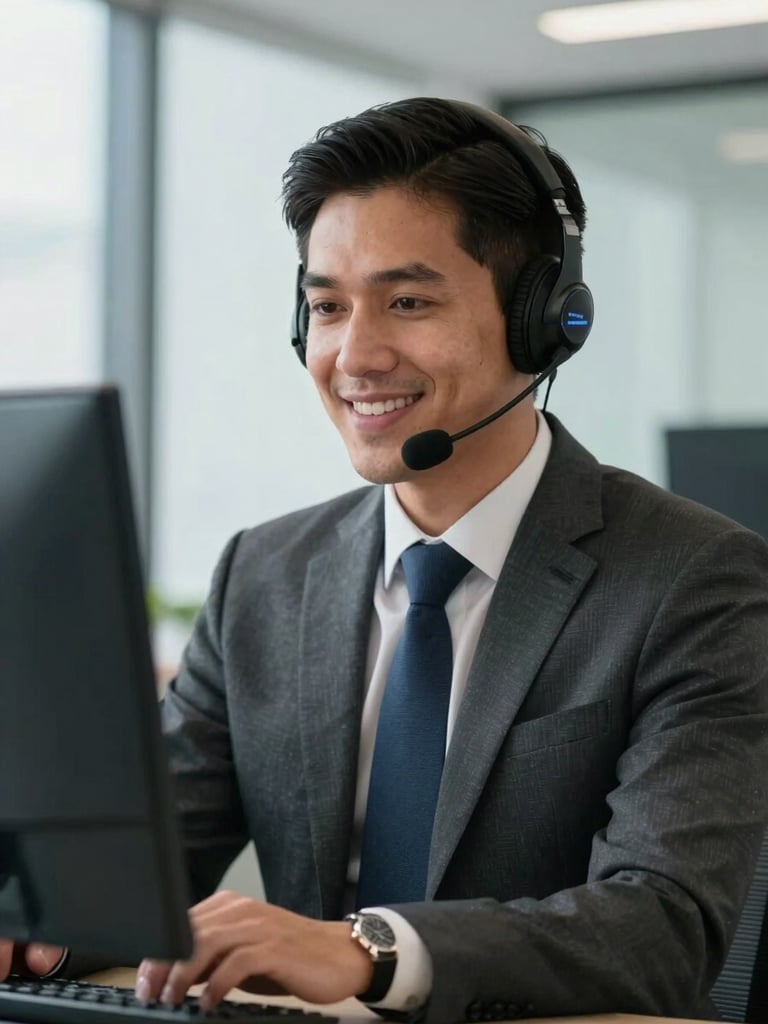 Medium-close up of a professional Mexican recruiter in a bright, modern office in Mexico City, looking at a screen with a focused and positive expression, natural light, high clarity.