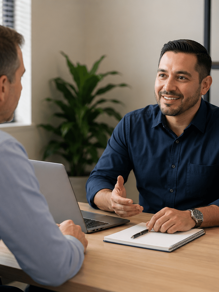 Technology consultation with a local business owner in Middle Tennessee