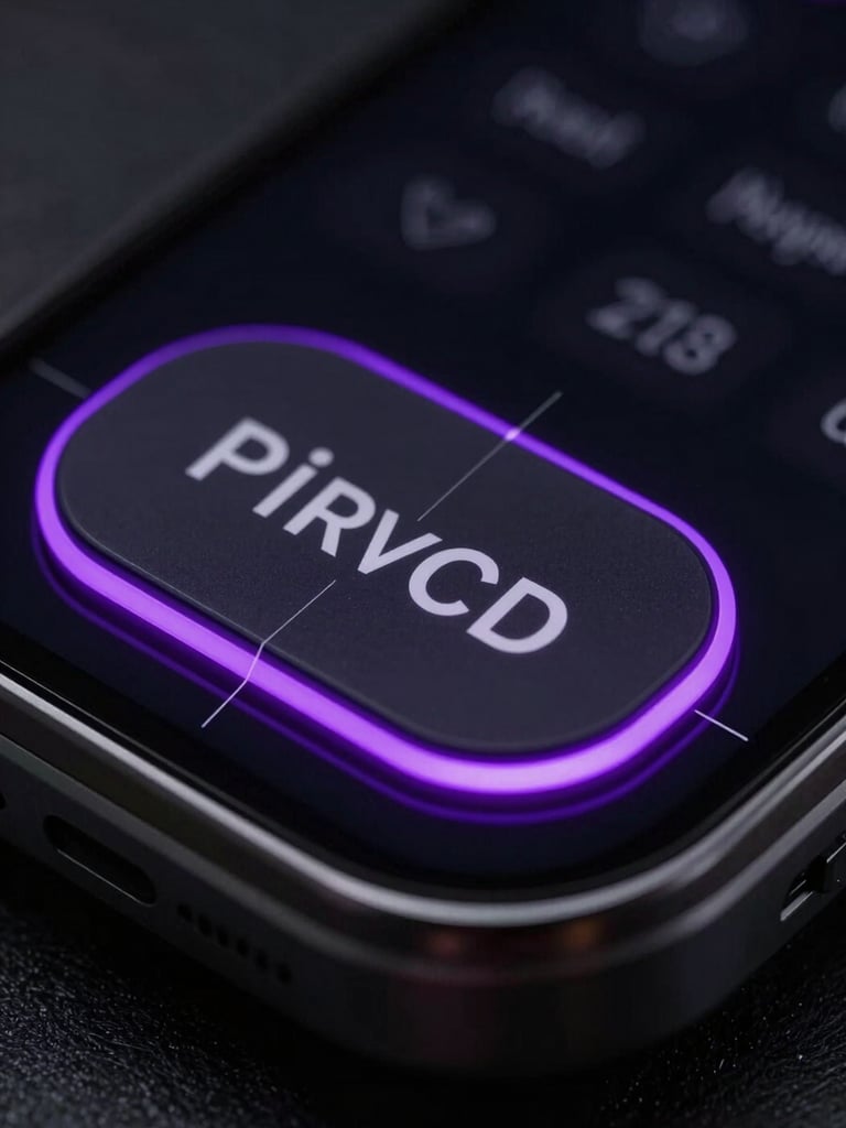 Extreme close-up of a dark-mode mobile UI button transition, showing glowing violet edge lighting and precise vector coordinate overlays, high contrast, technical aesthetic