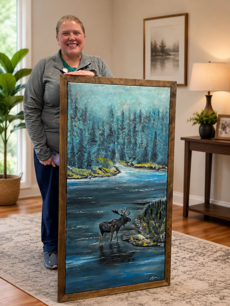 Created especially for Ann Luckiesh Squier, Whose deep love for moose inspired every brushstroke .