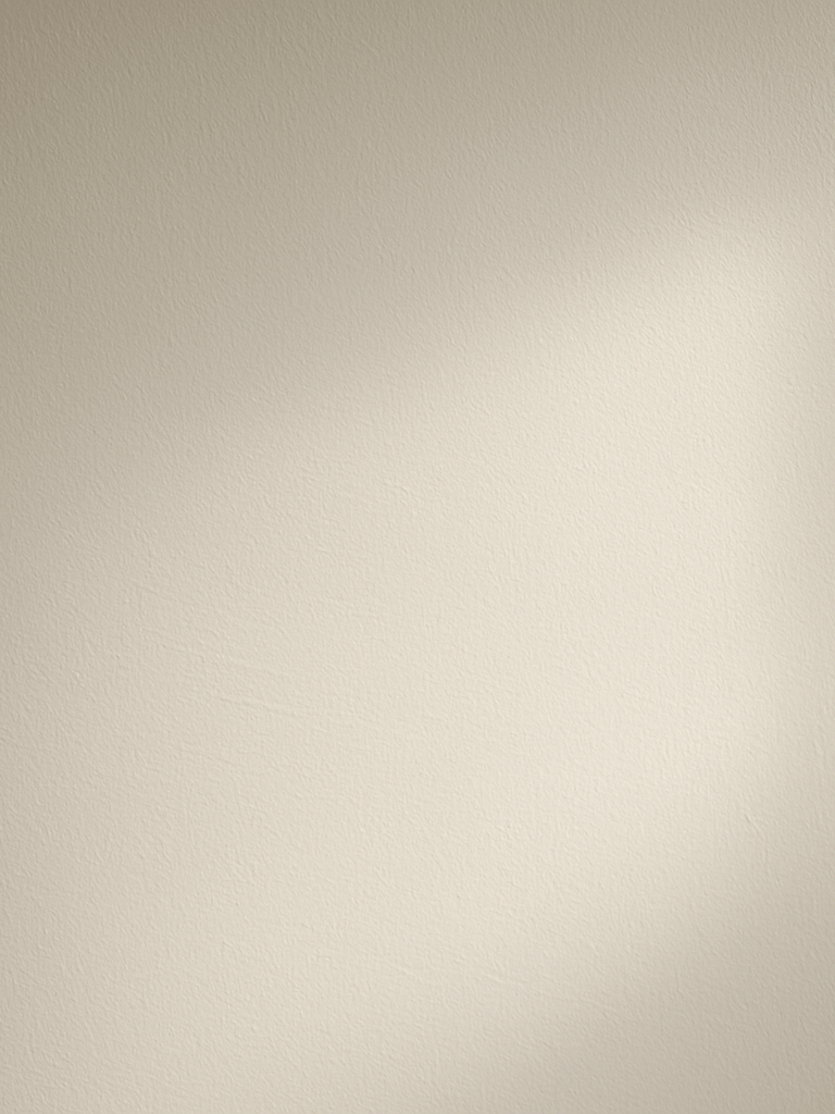 Close-up of a freshly painted interior wall surface in warm off-white, soft natural window light raking across the smooth matte finish, roller marks barely visible, wall fills the entire frame