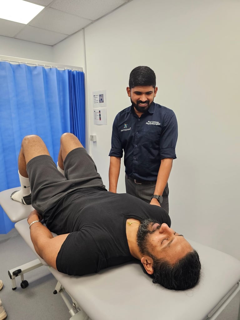 Comprehensive physiotherapy assessment and diagnosis at Physora Physio in Neath
