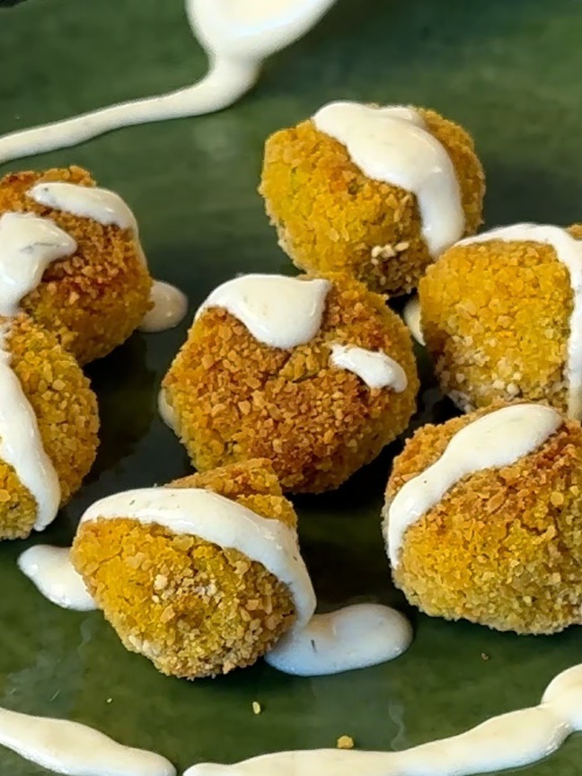 Bake the veggie bites for 20 minutes until golden and crispy