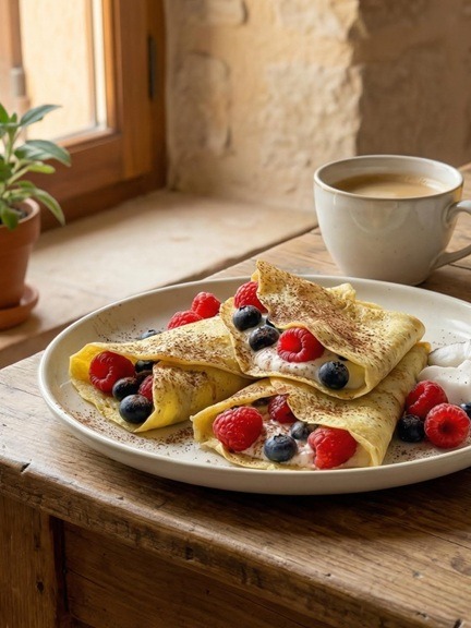 How to make breakfast recipe coconut crêpes