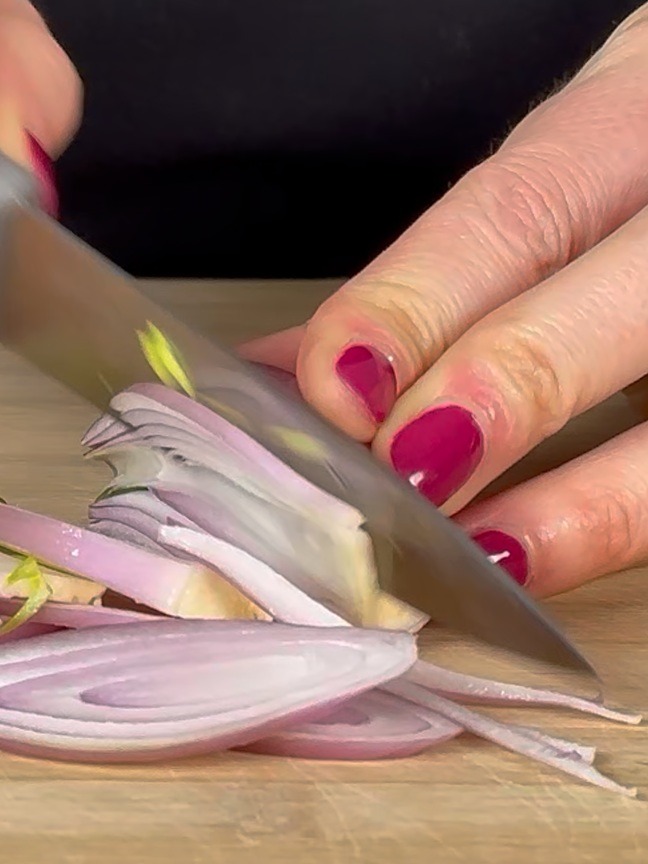 Finely chop the shallot