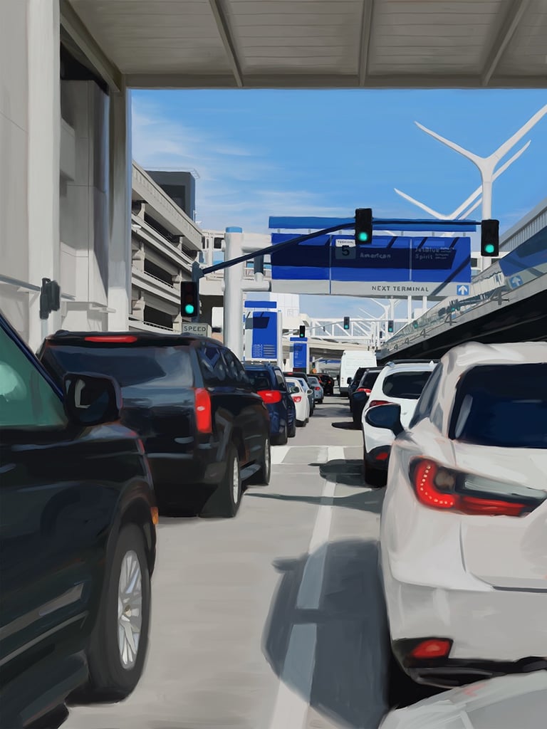 Los Angeles Airport (LAX) digital painting