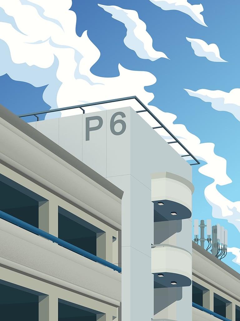 LAX illustration - hyper-detailed vector art