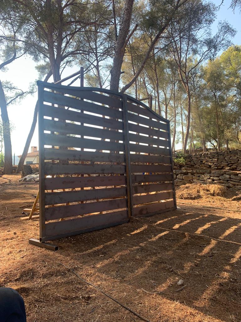 portail fer en cours de fabrication 