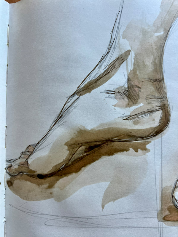 Ton pied I, 1993 Encre ©Mireille Derbré