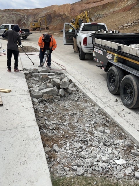 a man is working on a construction site