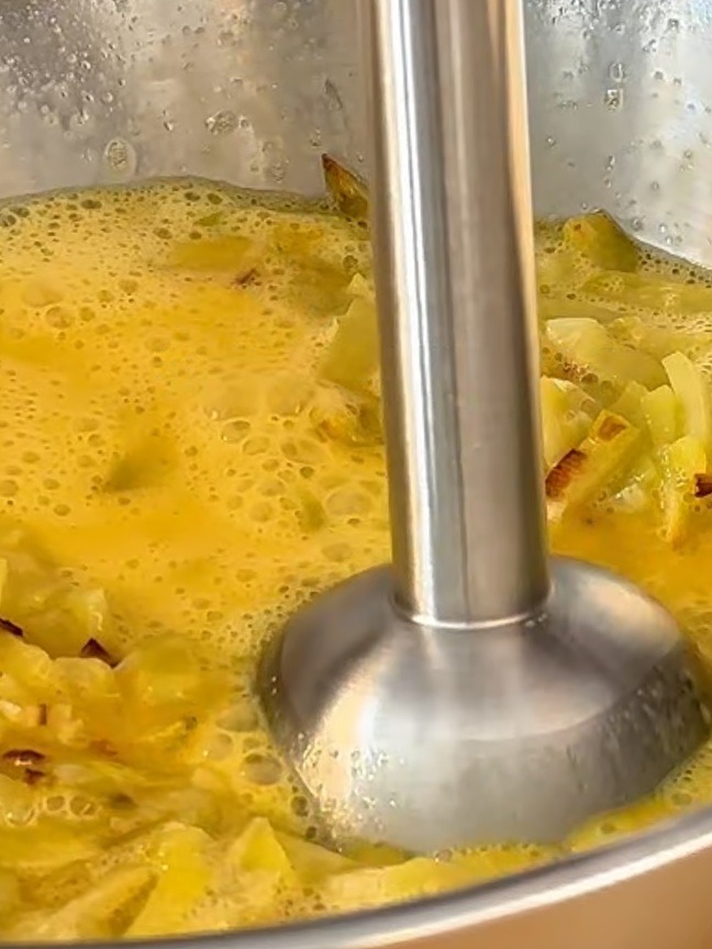 Amalgamare con due brevi impulsi di minipimer