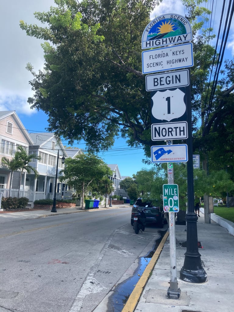 Overseas Highway Mile 0, Key West, Floride