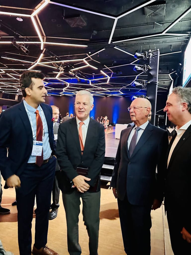Our President & CEO with the Founder and Chairman of WEF