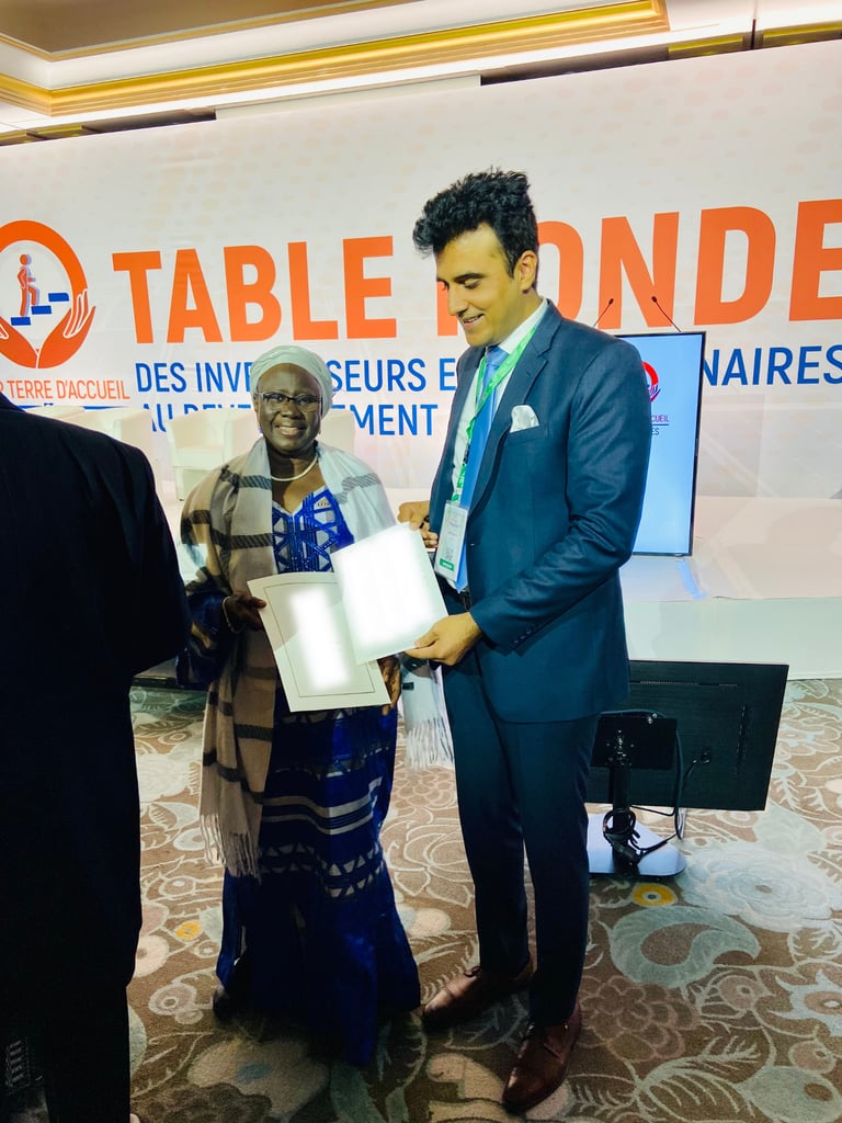 President of Chamber India Mr. Abhinav Balyan with Minister of Women and Child of Niger in Paris