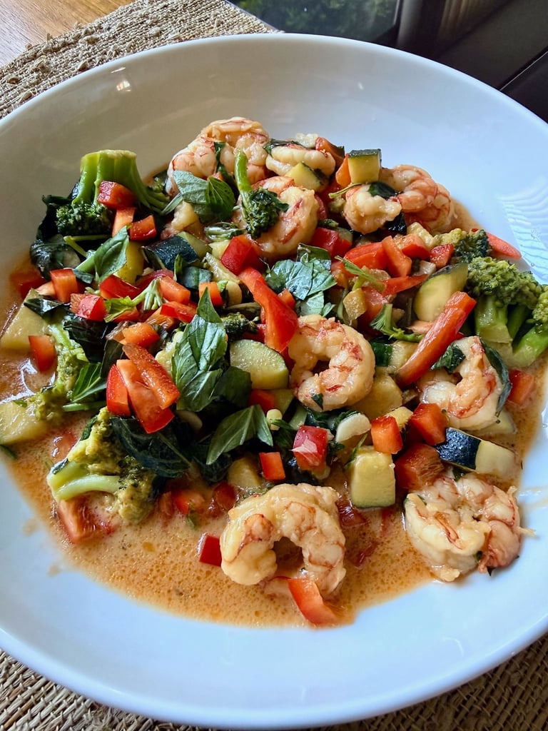 Thai Basil Prawns Bowl