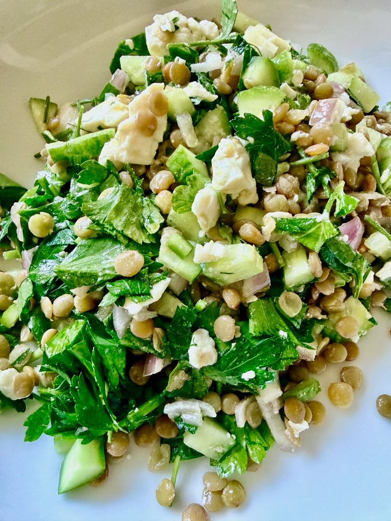 Lentil Cucumber Feta Salad