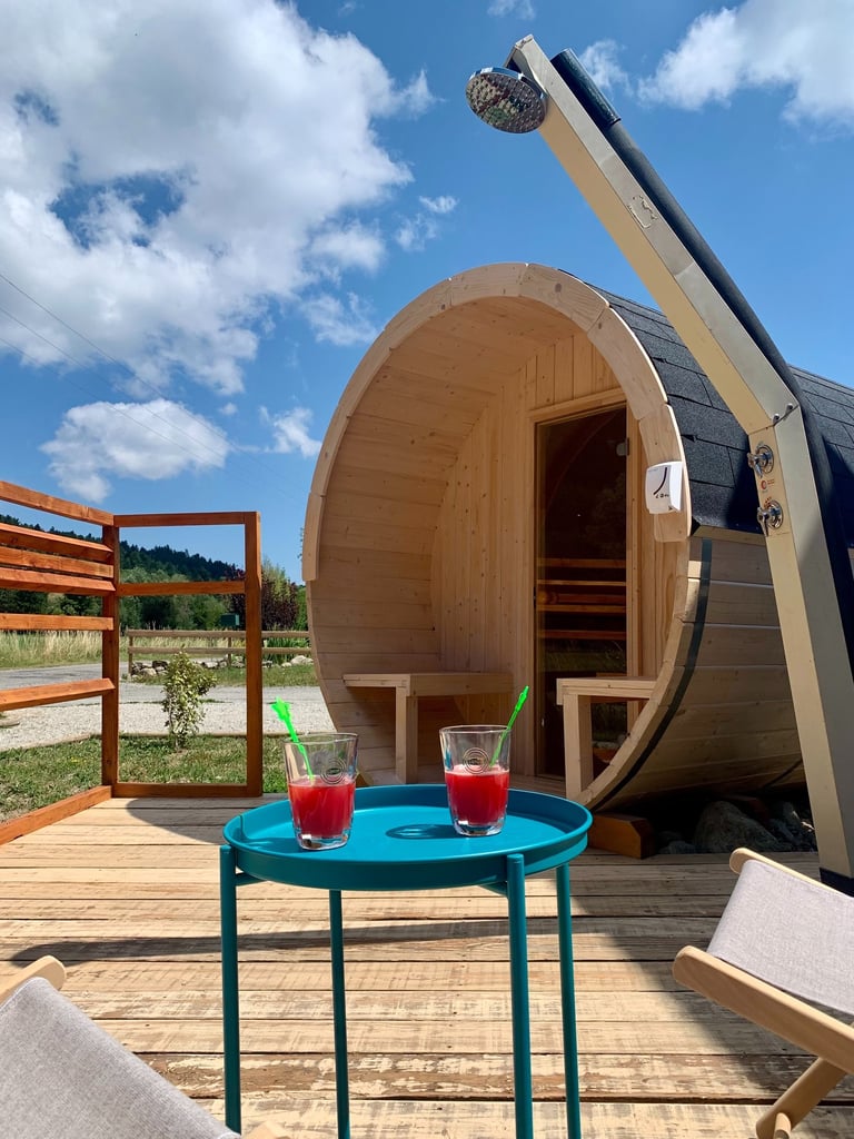 douche sauna gite à sigoyer