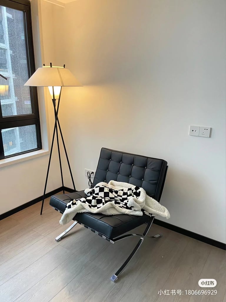 MNK-FL137 carins tripod stehleuchte stoff