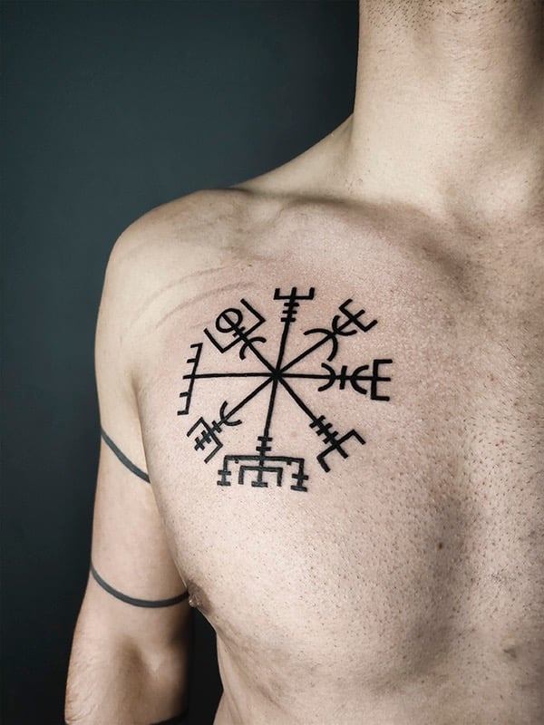 Vegvisir tattoo.