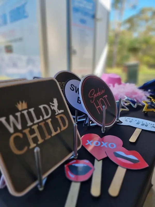 Photo Booth including Birthday Props in Lota, Brisbane - party hire by SweetAz Co.