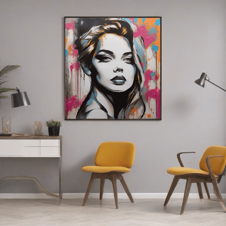 Quadro colorido em Pop-Art para decoração de interiores