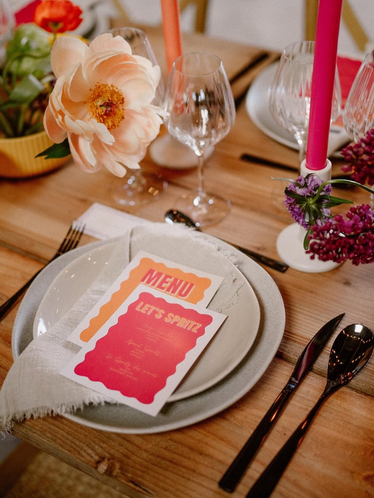 centre de table coloré pour un mariage 