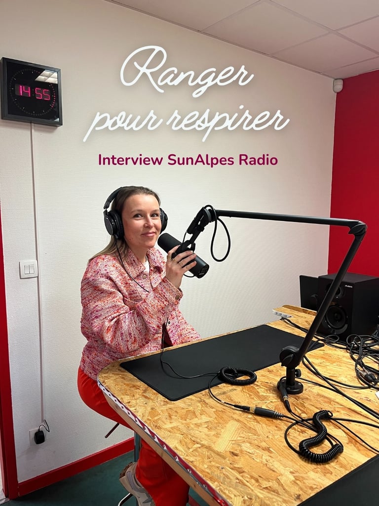 Julie Robert, Home Organiser, en interview radio pour parler du rangement et de la charge mentale