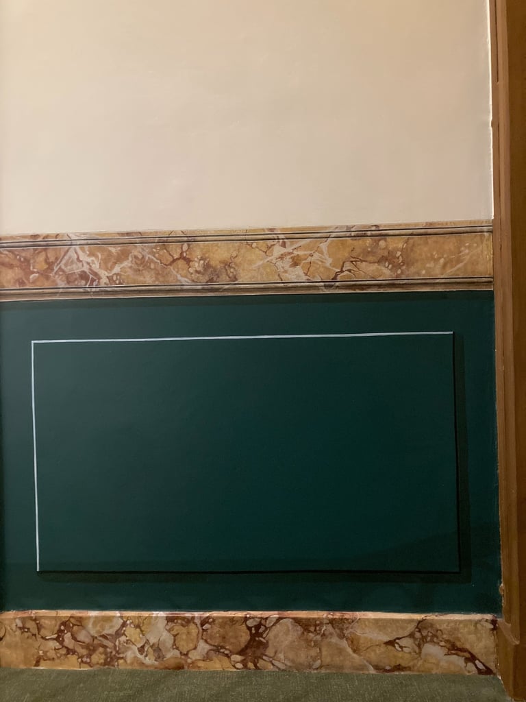 restauration faux-marbre soubassement   