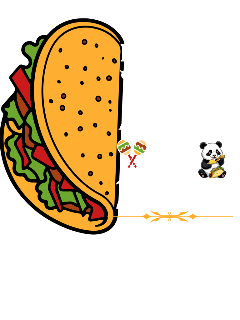 a taco tacoa with a panda bear and a panda bear