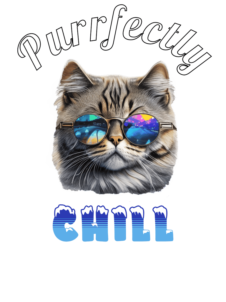 a cat with sunglasses and sunglasses on a black background