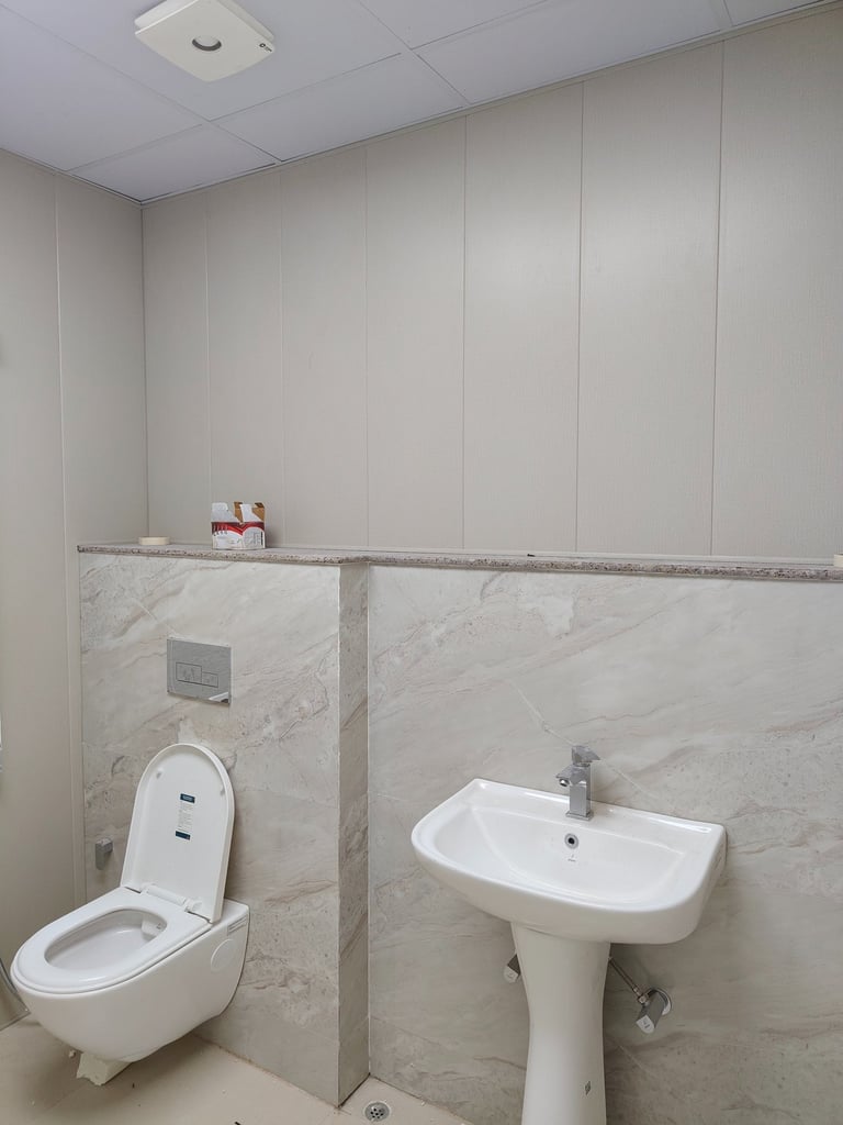wall paneling idea for washroom