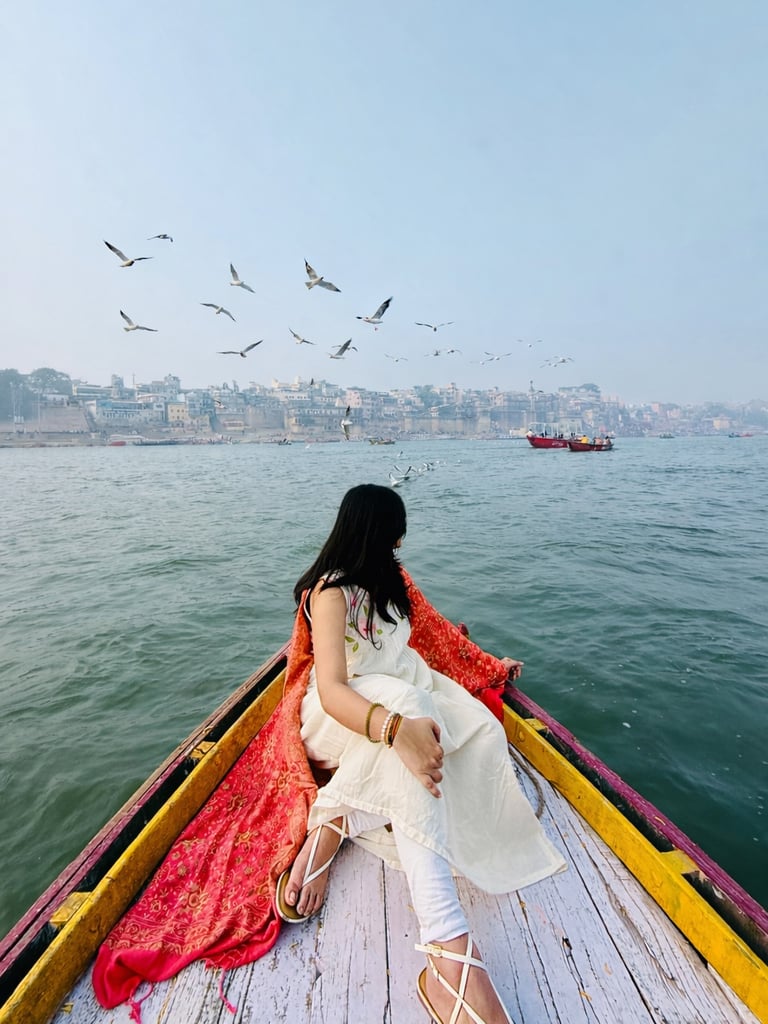 Morning Boat Ride from Dashashwamedh Ghat (54 Ghats Approx. 7 Km Round)