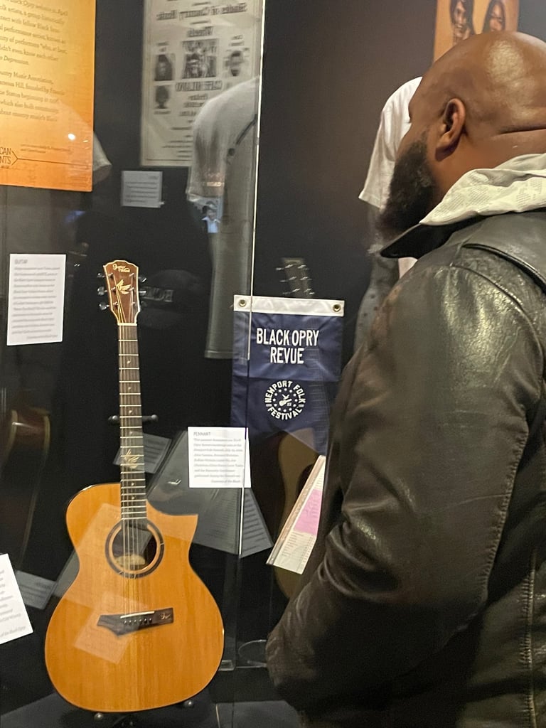 Seeing my guitar in the Nashville Country Music Hall of Fame