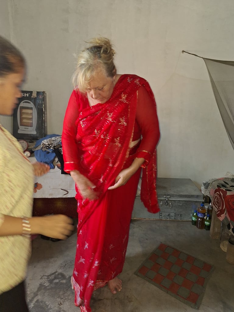 apprentissage au port du sari