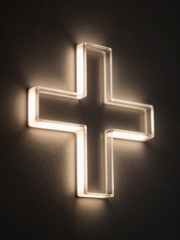 Intimate close-up of a backlit channel letter cross-section mounted on a dark wall, LED strip illuminating the acrylic face from within, letter returns showing precise bend angles and clean welds, photographed with shallow depth of field under controlled strobe